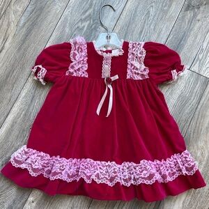 ❤️4 for $25❤️‎ Pink vintage dress size 24 months